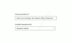 Windows 10 Tutorial - Die automatische Wiedergabe von Medien konfigurieren! - Optionen für die automatische Wiedergabe von Tablets und Smartphones 