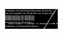 Problem im Netzwerk: Keine Netzwerkverbindung - Netzwerkverbindung mit Ping testen  -  Cmd Befehl Ping - Antwort nicht erfolgreich - Zeitüberschreitung