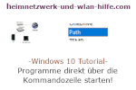 Windows 10 Tutorial - Programme direkt über die Kommandozeile starten!
