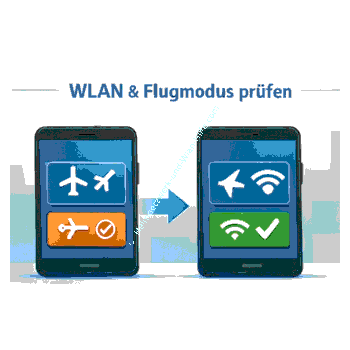 Prüfen, ob der Flugmodus auf dem Handy aktiviert ist