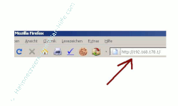 Netzwerk Tutorials: Ein sicheres Heimnetzwerk durch einen sicher konfigurierten Router - Die Router IP-Adresse in die Browseradresszeile eintragen
