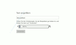Windows 10 Tutorial - Die Größe der Icons, Symbole und Texte schnell anpassen! - Schieberegler für die Systemfunktion Text Vergrößern 