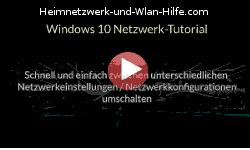 Zwischen Netzwerkeinstellungen und Netzwerkkonfigurationen umschalten und die Netzwerkkonfigurationen ändern - Youtube Video Windows 10 Tutorial