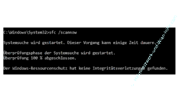 sfc Analyseergebnis - Der Windows Ressourcenschutz hat keine Integritätsverletzungen gefunden