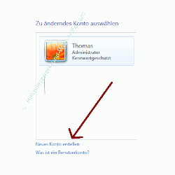 Heimnetzwerk Tutorial: Sichere Windows-Freigaben verwenden - Windows 7 Benutzerkontenverwaltung - Neues Konto erstellen