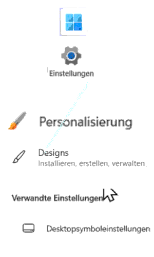 So gelanst du unter Windows 11 zu den Desktopsymboleinstellungen