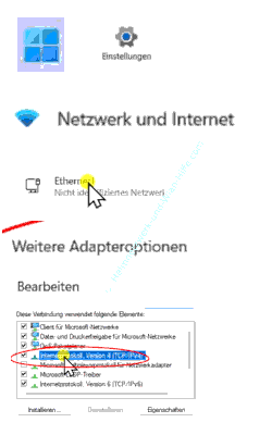 So gelangst du zur Konfigurationsseite der IP-Adresseinstellungen unter Windows 11