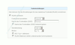 Wlan-Netzwerk Tutorial: Wlan-SSID / Wlan-Netzwerkname anpassen oder ändern! Fritzbox Konfigurationsmenü - Menü Einstellungen WLAN Fenster Funkeinstellungen