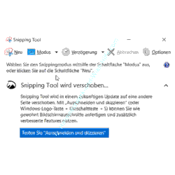 Windows 10 Tutorial: Screenshots erstellen – Startfenster des Snipping-Tools zum Erstellen von Screenshots