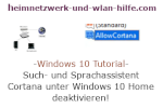 Windows 10 Tutorial - Such- und Sprachassistent Cortana unter Windows 10 Home deaktivieren!