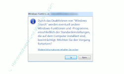 Die Windows 7 Suche deaktivieren und aktivieren - Warnmeldung Windows Search abschalten