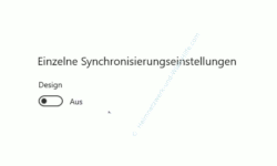 Windows 10 Tutorial - Die automatische Synchronisierung von Designelementen an- oder ausschalten! - Die Synchronisierungseinstellung Design auf Aus stellen, um die Synchronisierung von Designelementen abzustellen 