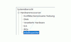 Systeminformationen anzeigen lassen – Anzeige Infos zum Arbeitsspeicher