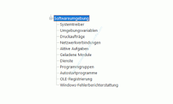 Systeminformationen anzeigen lassen – Anzeige Softwareumgebung