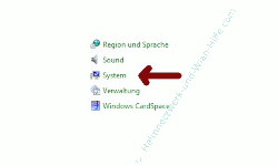 Windows 7 System über einen Systemwiederherstellungspunkt reparieren - Systemsteuerungspunkt System