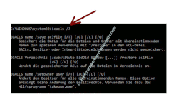 Ordner- und Dateiberechtigungen mit Takeown und Icacls ändern – Die Hilfe und Befehlsoptionen von Icacls aufrufen