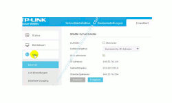  TP-Link Archer VR900v – Konfigurationsmenü Menüpunkt Netz