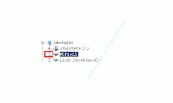 Windows Explorer - Benutzerkonto / Benutzerkonten Profilordner anzeigen - Ordnerstruktur Partition C: öffnen