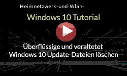 Überflüssige und veraltetet Windows 10 Update Dateien löschen - Youtube Video Windows 10 Tutorial