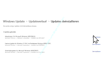 Updates über die Updateverwaltung von Windows 11 deinstallieren