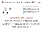 Windows 10 Netzwerk Tutorial - Warum werden freigegebene Ordner (Freigaben) im Netzwerk nicht angezeigt?