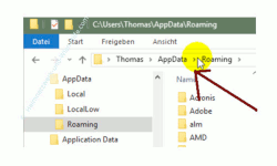 Windows 10 - Eigene Programme im Startmenü einbinden – Der Zielordner der Umgebungsvariable appdata