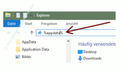 Windows 10 - Eigene Programme im Startmenü einbinden – Die Umgebungsvariable appdata