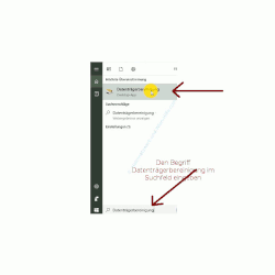 Windows 10 Datenträgerbereinigung – Die Datenträgerbereinigung über das Suchfeld aufrufen