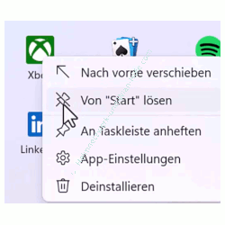 Win11 Befehl – von Start lösen