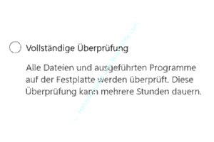 Windows Defender Vollständige Überprüfung