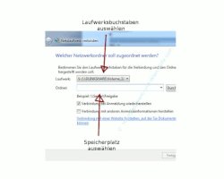 Windows Explorer - Netzlaufwerk verbinden - Laufwerkbuchstaben auswählen