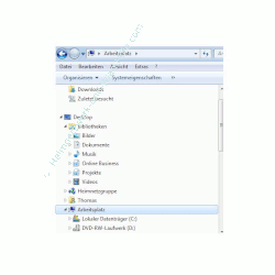 Windows Anleitungen und Tutorials: Windows 7 Ordner in einem eigenen Fenster öffnen - Windows 7 Explorer Fenster Arbeitsplatz