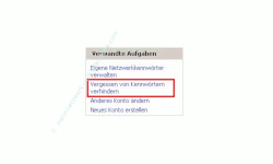 Netzwerk-Anleitung: Windows-Passwort auf Passwortrücksetzungsdiskette sichern! Verwandte Aufgaben - Vergessen von Passwörtern verhindern