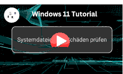 Windows Systemdateien mit sfc auf Schäden prüfen - Youtube Video Windows 11 Tutorial