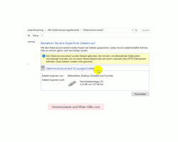 Windows 10 Dateiversionverlauf-Sicherung für das Speichern von Dateien nutzen – Information, dass der Dateiversionsverlauf noch ausgeschaltet ist