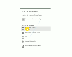 Druckverwaltung Windows 10 - Konfigurationsfenster Drucker und Scanner