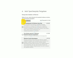 Windows 10 Tutorial - Nicht mehr benötigte Speicherplatz automatisch freigegeben! - Konfigurationsfenster für Jetzt Speicherplatz freigeben 