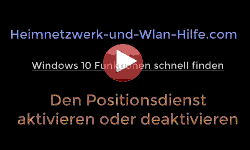 Youtube Video Tutorial - Windows 10 Positionsdienst aktivieren oder deaktivieren