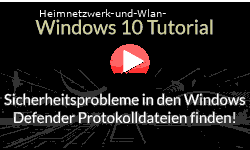 Windows 10 Sicherheitsprobleme in den Windows Defender Protokolldateien finden! - Youtube Video Windows 10 Tutorial