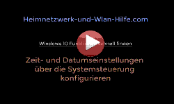 Windows 10 Zeitkonfiguration und Datumseinstellungen über die Systemsteuerung konfigurieren - Youtube Video Windows 10 Tutorial