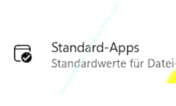 Windows 11 Einstellungen Abschnitt Standard-Apps