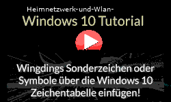 Wingdings Sonderzeichen oder Symbole über die Windows 10 Zeichentabelle einfügen! - Youtube Video Windows 10 Tutorial