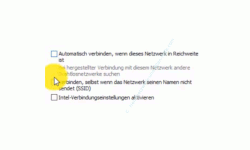 Windows 10 Netzwerk-Tutorial - Die automatische Einwahl in Wlan-Netzwerke verhindern! - Konfiguration Drahtloseigenschaften – Konfiguration Drahtloseigenschaften – deaktivierte Option: Bei hergestellter Verbindung mit diesem Netzwerk andere Drahtlosnetzwerke suchen 