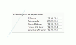 Wlan-Netzwerk Tutorial: Wlan Router als Wlan Repeater konfigurieren - IP-Einstellungen für den Repeater-Betrieb