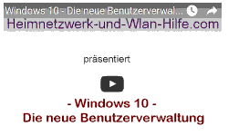 Youtube Video Tutorial - Windows 10 - Die neue Benutzerverwaltung