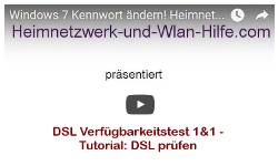 Youtube Video Tutorial - DSL Verfügbarkeitstest 1&1