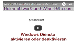 Youtube Video Tutorial - Windows Dienste aktivieren oder deaktivieren