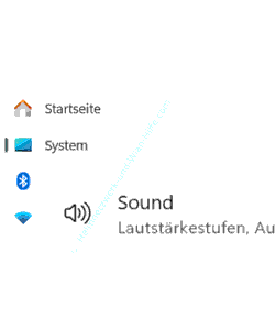 Zur Sound-Konfigurationsseite über System / Sound gelangen 