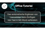 Zusätzliche Leerzeichen beim Einfügen in MS Word verhindern