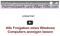 Youtube Video Tutorial - Alle Freigaben eines Windows Computers anzeigen lassen